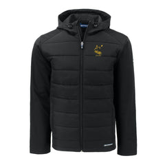 Pittsburgh Steelers  Cutter & Buck Throwback Big & Tall Evoke Hybrid Eco Softshell Recycled Full-Zip Hoodie