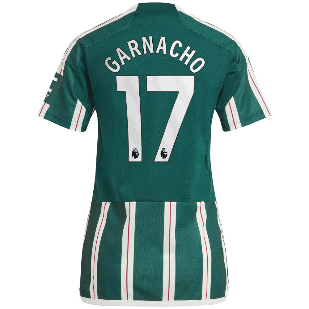 Alejandro Garnacho Manchester United Women's 2023/24 Away Replica Player Jersey – Green - Adidas