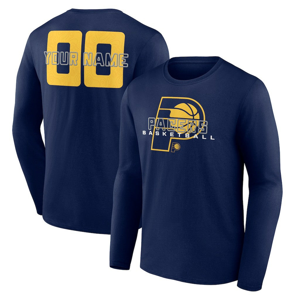 Indiana Pacers Stellar Personalized Name & Number Long Sleeve T-Shirt Discount