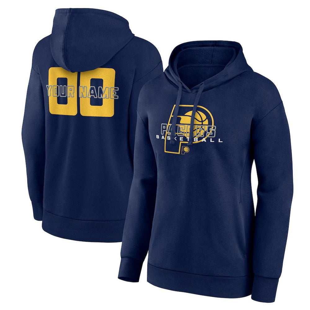 Indiana Pacers Women's Stellar Personalized Name & Number Pullover Hoodie Outlet