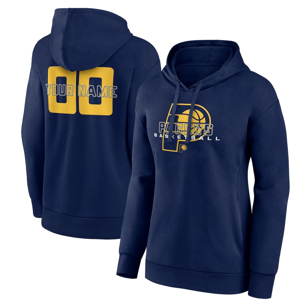 Indiana Pacers Women's Stellar Personalized Name & Number Pullover Hoodie Outlet