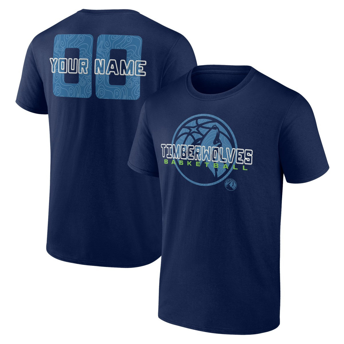 Minnesota Timberwolves Stellar Personalized Name & Number T-Shirt New