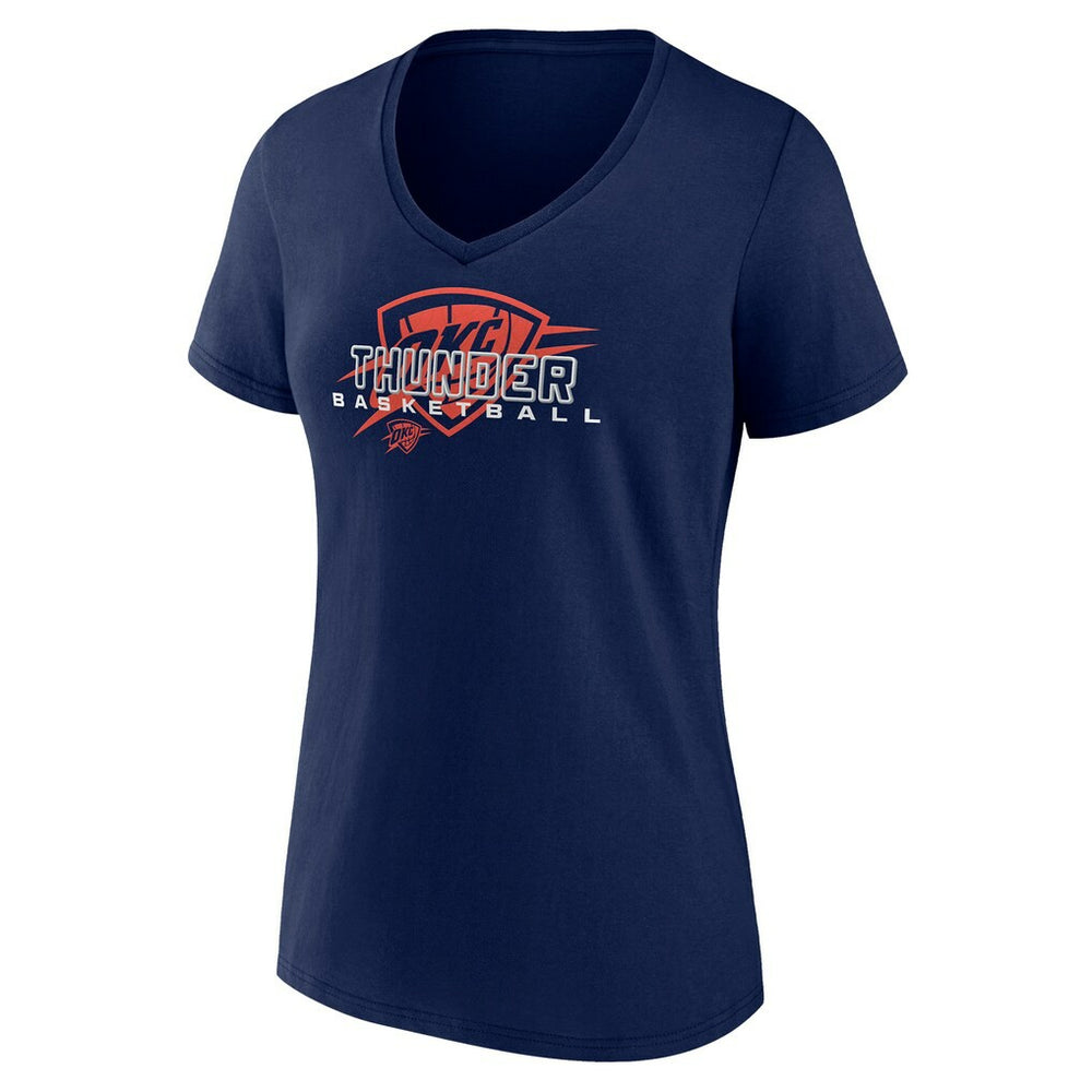 Oklahoma City Thunder Women's Stellar Personalized Name & Number V-Neck T-Shirt New