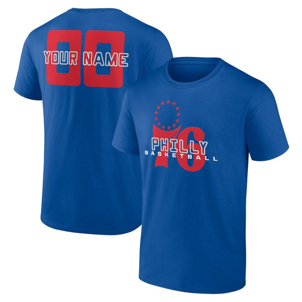 Philadelphia 76ers Stellar Personalized Name & Number T-Shirt On Sale