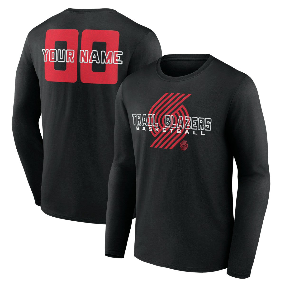 Portland Trail Blazers Stellar Personalized Name & Number Long Sleeve T-Shirt Discount