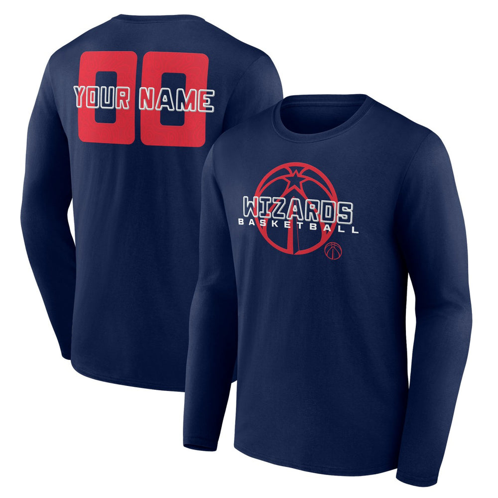 Washington Wizards Stellar Personalized Name & Number Long Sleeve T-Shirt Online