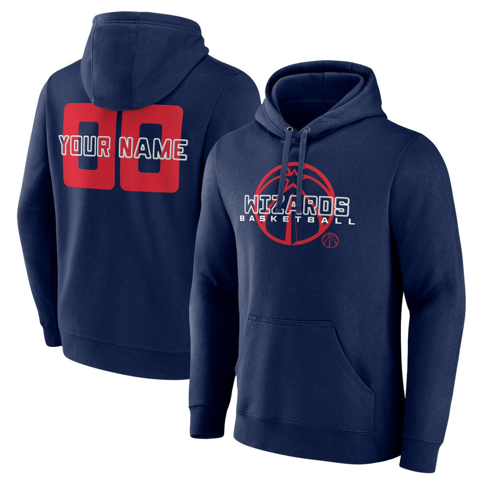 Washington Wizards Stellar Personalized Name & Number Pullover Hoodie New