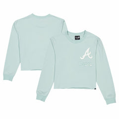 Atlanta Braves New Era Women's Breeze Logo Select Cropped Long Sleeve T-Shirt | MLB Near me