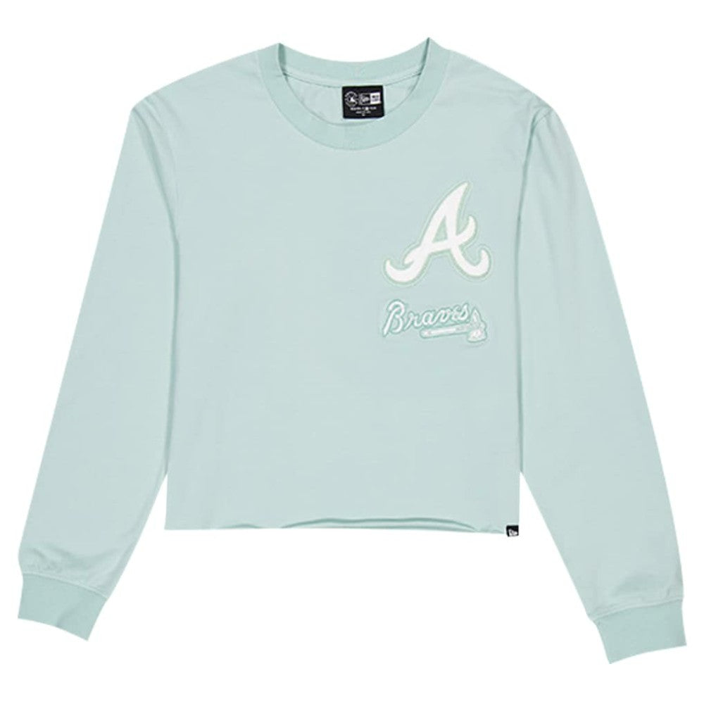 Atlanta Braves New Era Women's Breeze Logo Select Cropped Long Sleeve T-Shirt | MLB Near me
