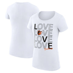 Baltimore Orioles G-III 4Her by Carl Banks Women's Super-Slim Fit Lightweight Love Graphic Team T-Shirt | MLB Online