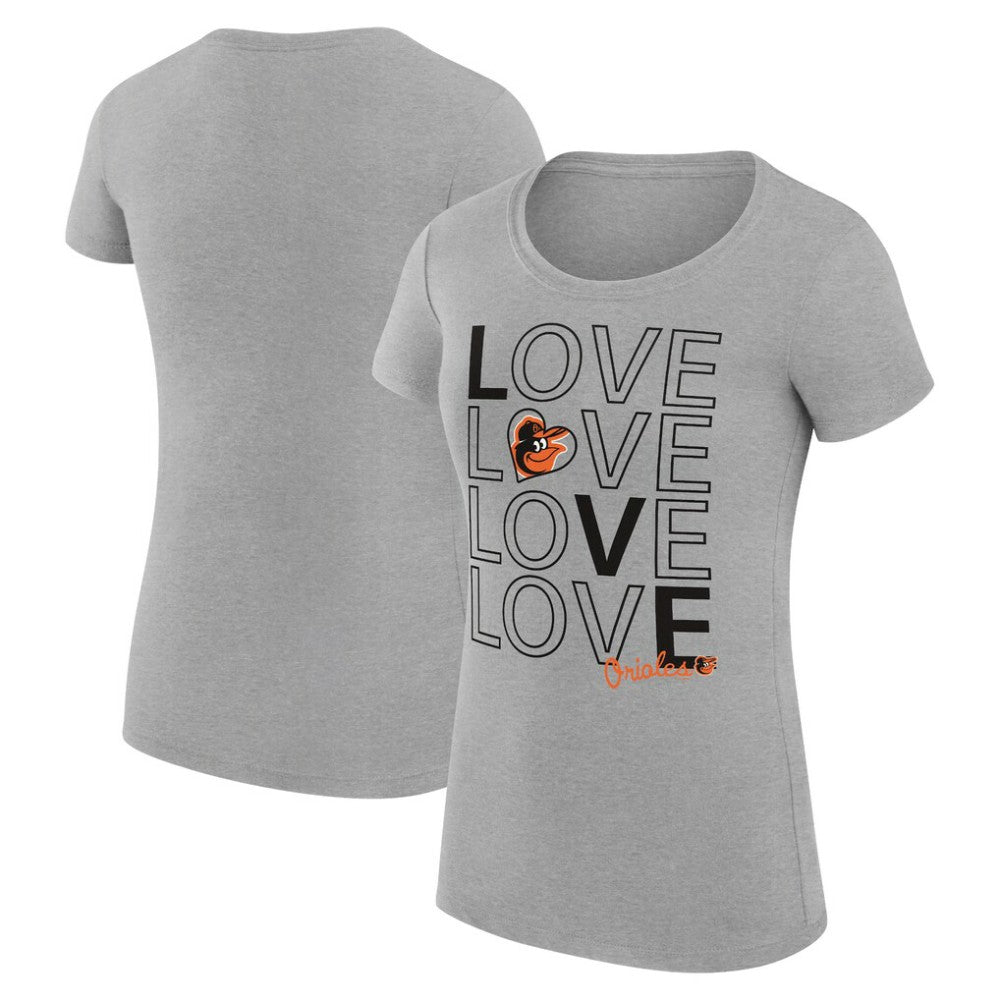 Baltimore Orioles G-III 4Her by Carl Banks Women's Super-Slim Fit Lightweight Love Graphic Team T-Shirt | MLB US
