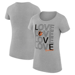 Baltimore Orioles G-III 4Her by Carl Banks Women's Super-Slim Fit Lightweight Love Graphic Team T-Shirt | MLB US
