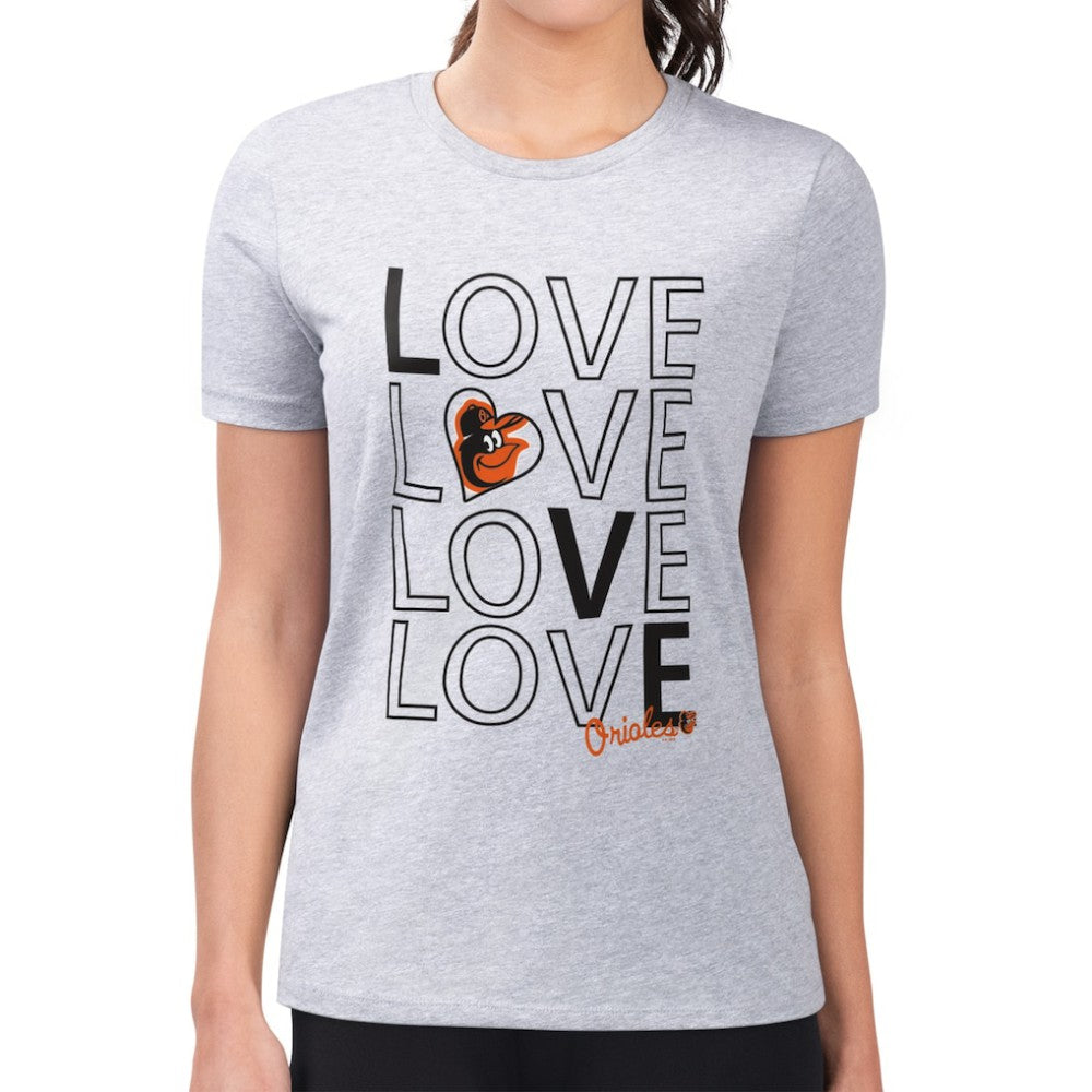Baltimore Orioles G-III 4Her by Carl Banks Women's Super-Slim Fit Lightweight Love Graphic Team T-Shirt | MLB US