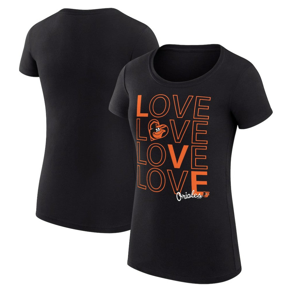 Baltimore Orioles G-III 4Her by Carl Banks Women's Super-Slim Fit Lightweight Love Graphic Team T-Shirt | MLB US