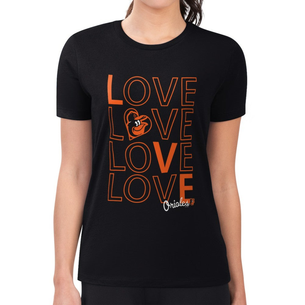 Baltimore Orioles G-III 4Her by Carl Banks Women's Super-Slim Fit Lightweight Love Graphic Team T-Shirt | MLB US