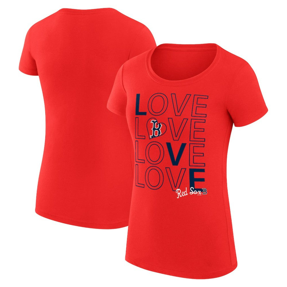 Boston Red Sox G-III 4Her by Carl Banks Women's Super-Slim Fit Lightweight Love Graphic Team T-Shirt | MLB On Sale