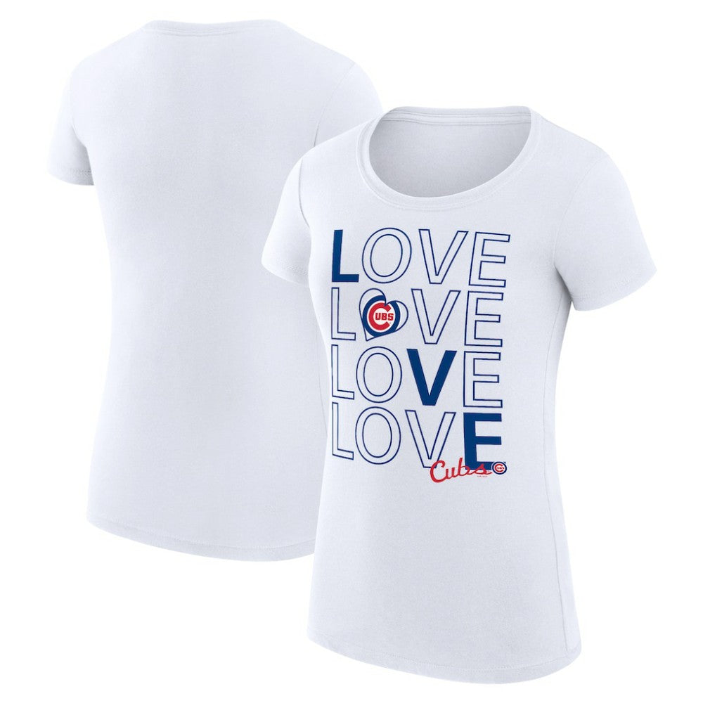 Chicago Cubs G-III 4Her by Carl Banks Women's Super-Slim Fit Lightweight Love Graphic Team T-Shirt | MLB Near me