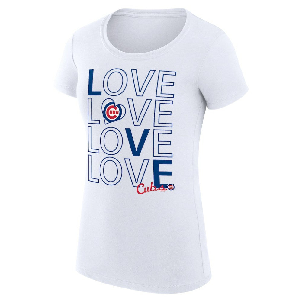 Chicago Cubs G-III 4Her by Carl Banks Women's Super-Slim Fit Lightweight Love Graphic Team T-Shirt | MLB Near me