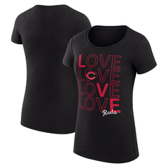 Cincinnati Reds G-III 4Her by Carl Banks Women's Super-Slim Fit Lightweight Love Graphic Team T-Shirt | MLB Discount