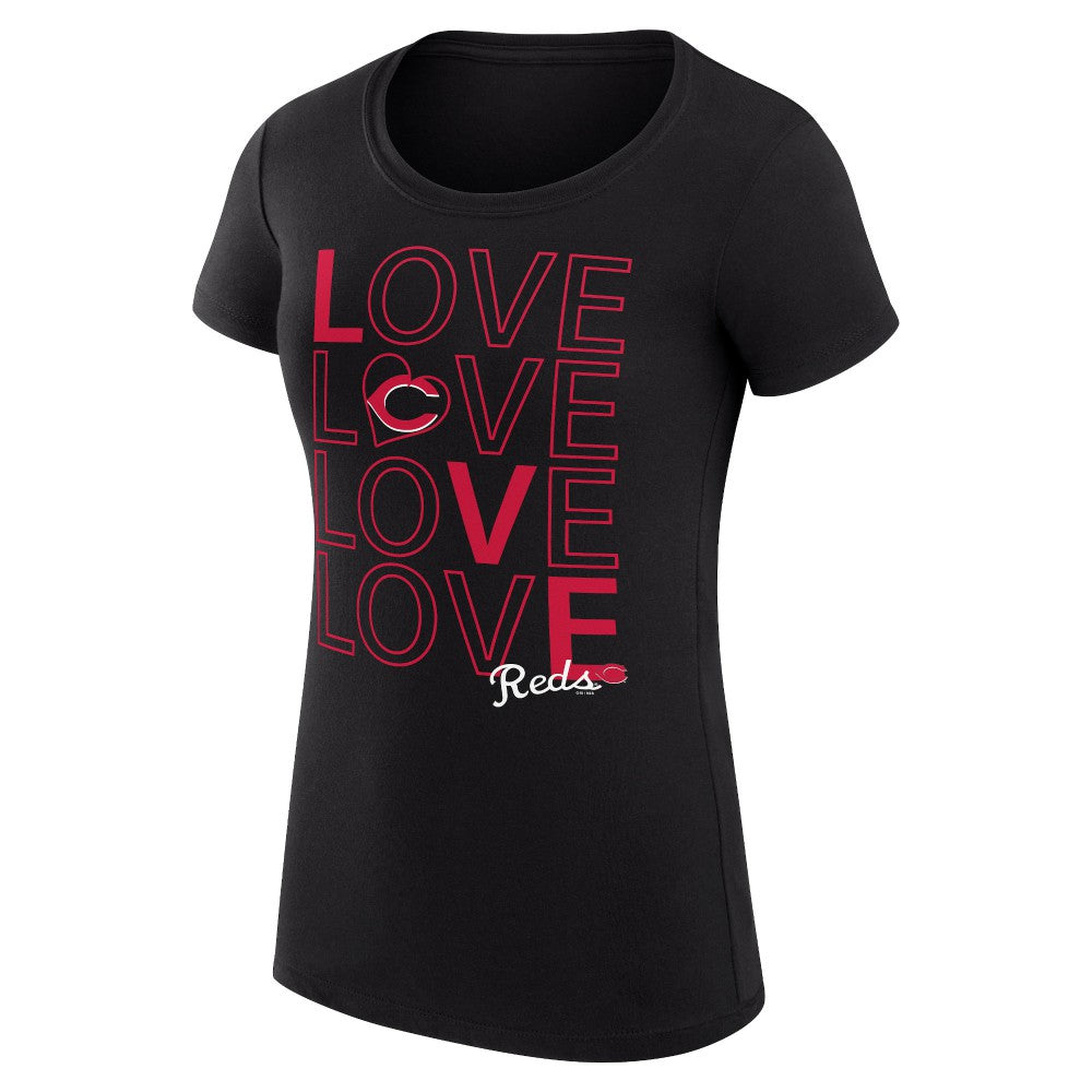 Cincinnati Reds G-III 4Her by Carl Banks Women's Super-Slim Fit Lightweight Love Graphic Team T-Shirt | MLB Discount