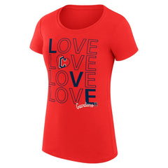 Cleveland Guardians G-III 4Her by Carl Banks Women's Super-Slim Fit Lightweight Love Graphic Team T-Shirt | MLB On Sale