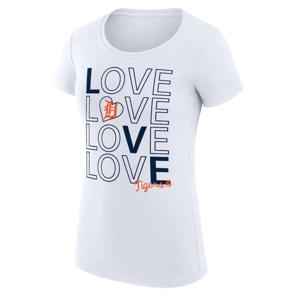 Detroit Tigers G-III 4Her by Carl Banks Women's Super-Slim Fit Lightweight Love Graphic Team T-Shirt | MLB Shop