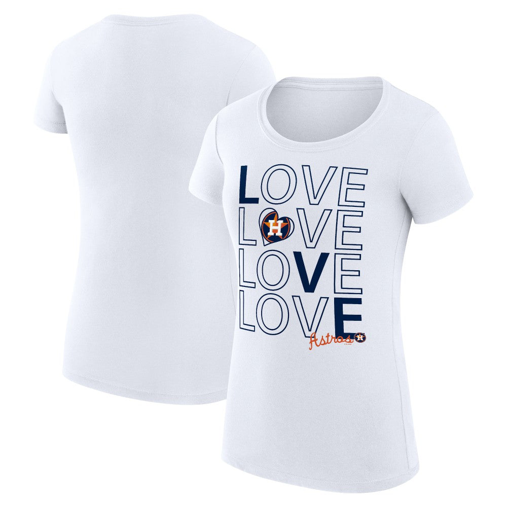 Houston Astros G-III 4Her by Carl Banks Women's Super-Slim Fit Lightweight Love Graphic Team T-Shirt | MLB Sale
