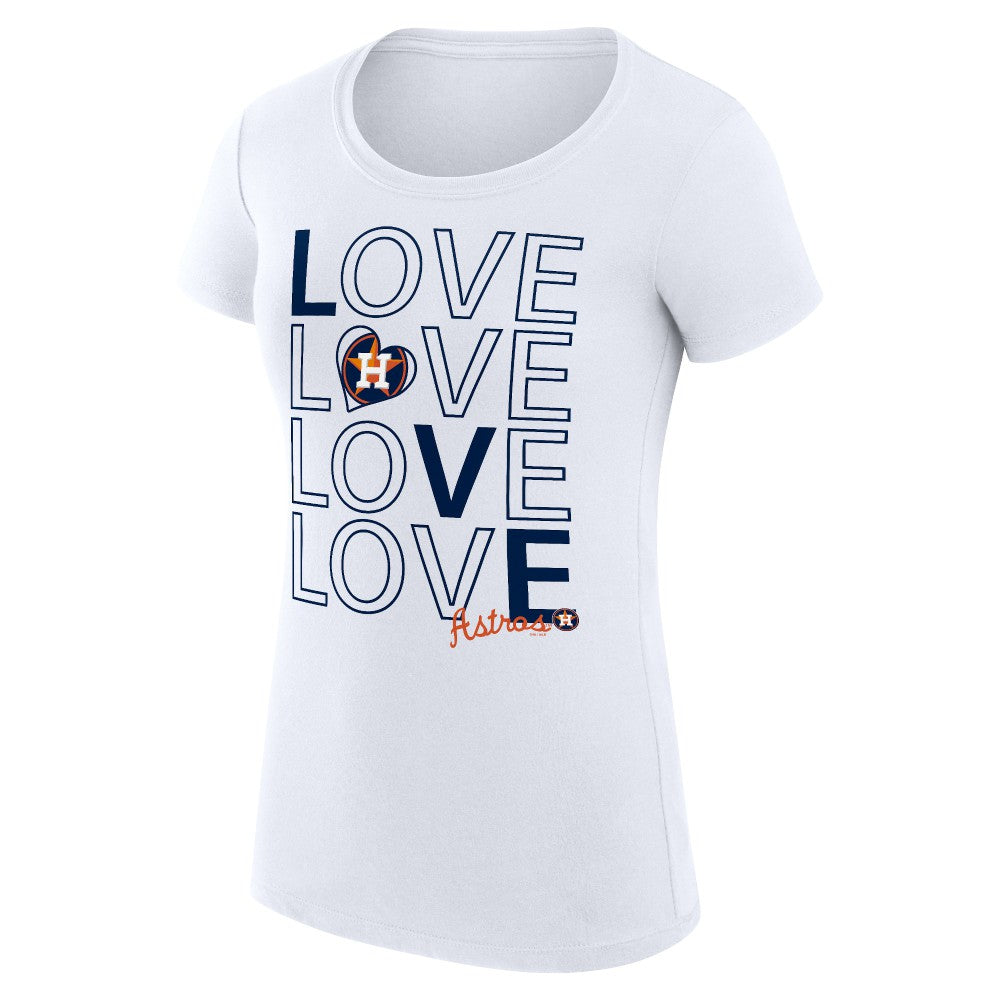 Houston Astros G-III 4Her by Carl Banks Women's Super-Slim Fit Lightweight Love Graphic Team T-Shirt | MLB Sale