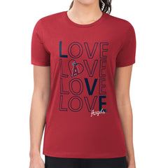 Los Angeles Angels G-III 4Her by Carl Banks Women's Super-Slim Fit Lightweight Love Graphic Team T-Shirt | MLB On Sale
