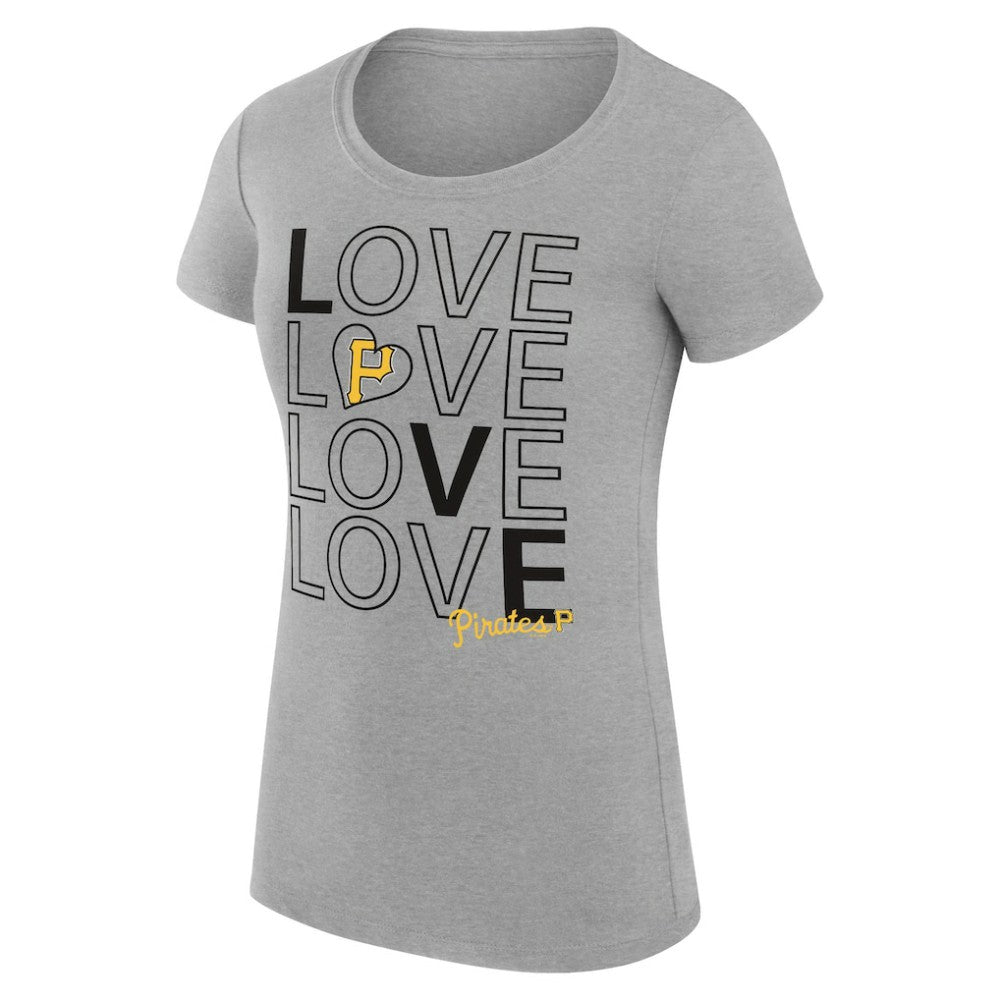 Pittsburgh Pirates G-III 4Her by Carl Banks Women's Super-Slim Fit Lightweight Love Graphic Team T-Shirt | MLB New