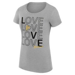 Pittsburgh Pirates G-III 4Her by Carl Banks Women's Super-Slim Fit Lightweight Love Graphic Team T-Shirt | MLB New