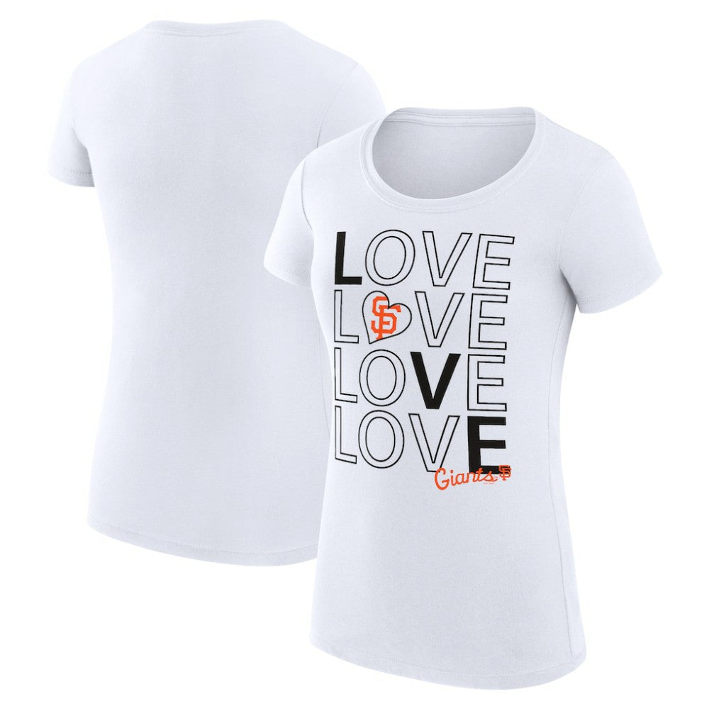 San Francisco Giants G-III 4Her by Carl Banks Women's Super-Slim Fit Lightweight Love Graphic Team T-Shirt | MLB Discount
