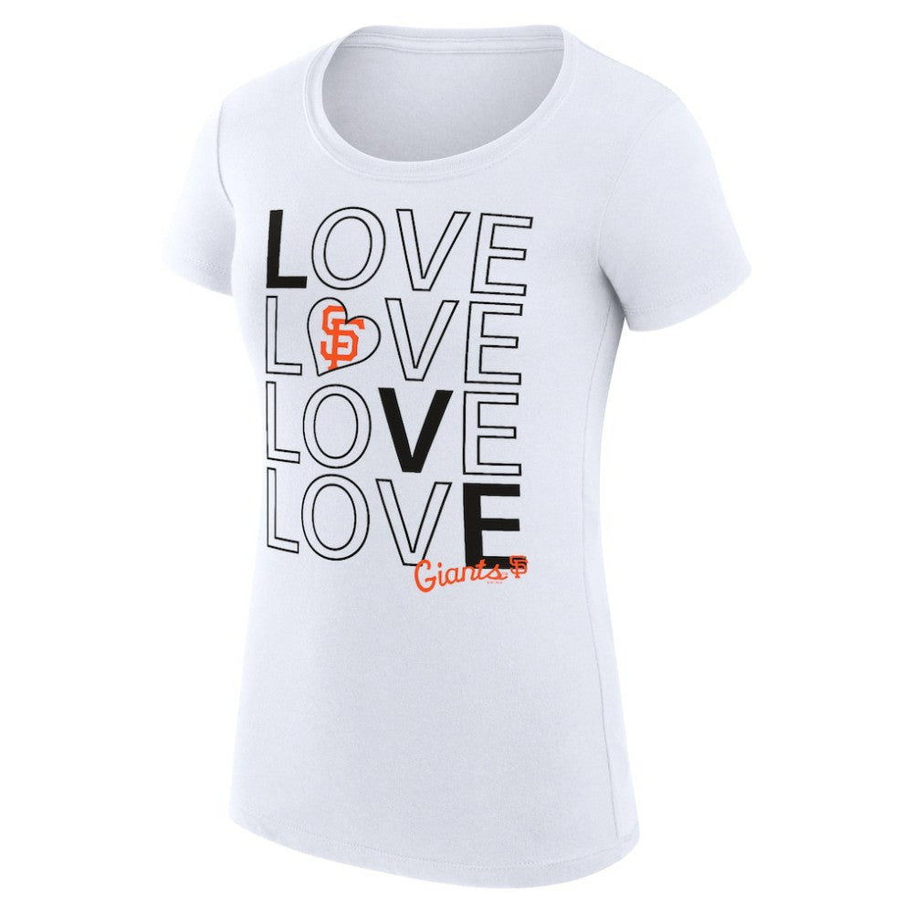 San Francisco Giants G-III 4Her by Carl Banks Women's Super-Slim Fit Lightweight Love Graphic Team T-Shirt | MLB Discount