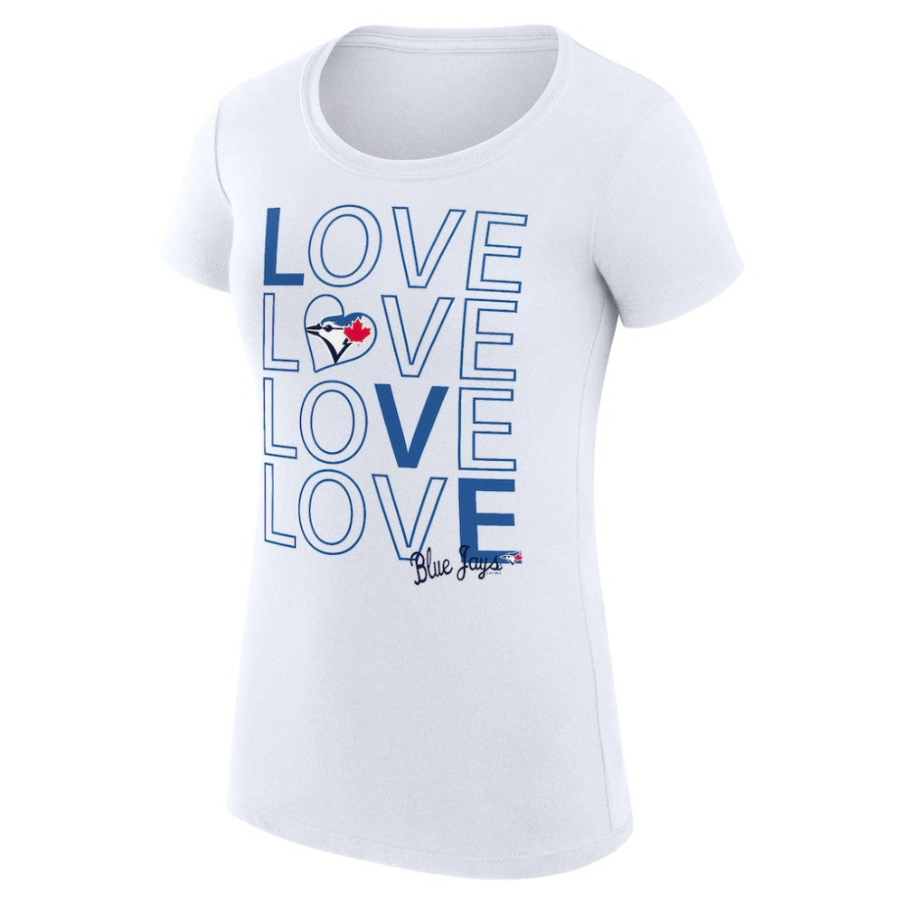 Toronto Blue Jays G-III 4Her by Carl Banks Women's Super-Slim Fit Lightweight Love Graphic Team T-Shirt | MLB Near me