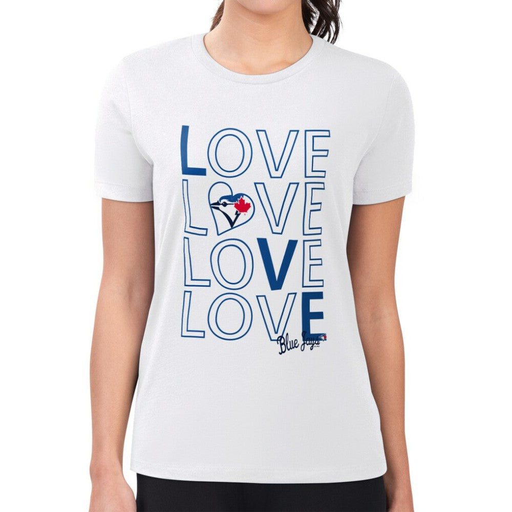 Toronto Blue Jays G-III 4Her by Carl Banks Women's Super-Slim Fit Lightweight Love Graphic Team T-Shirt | MLB Near me