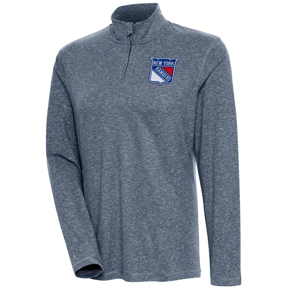 New York Rangers Antigua Women's Confront Quarter-Zip Pullover Top Online