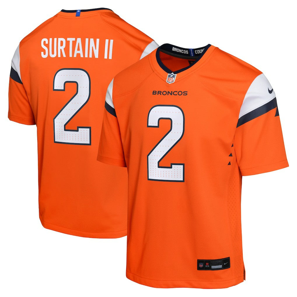 Denver Broncos Nike Patrick Surtain II  Youth Game Jersey