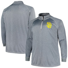 San Diego Padres Profile Big & Tall Raglan Quarter-Zip Top | MLB On Sale