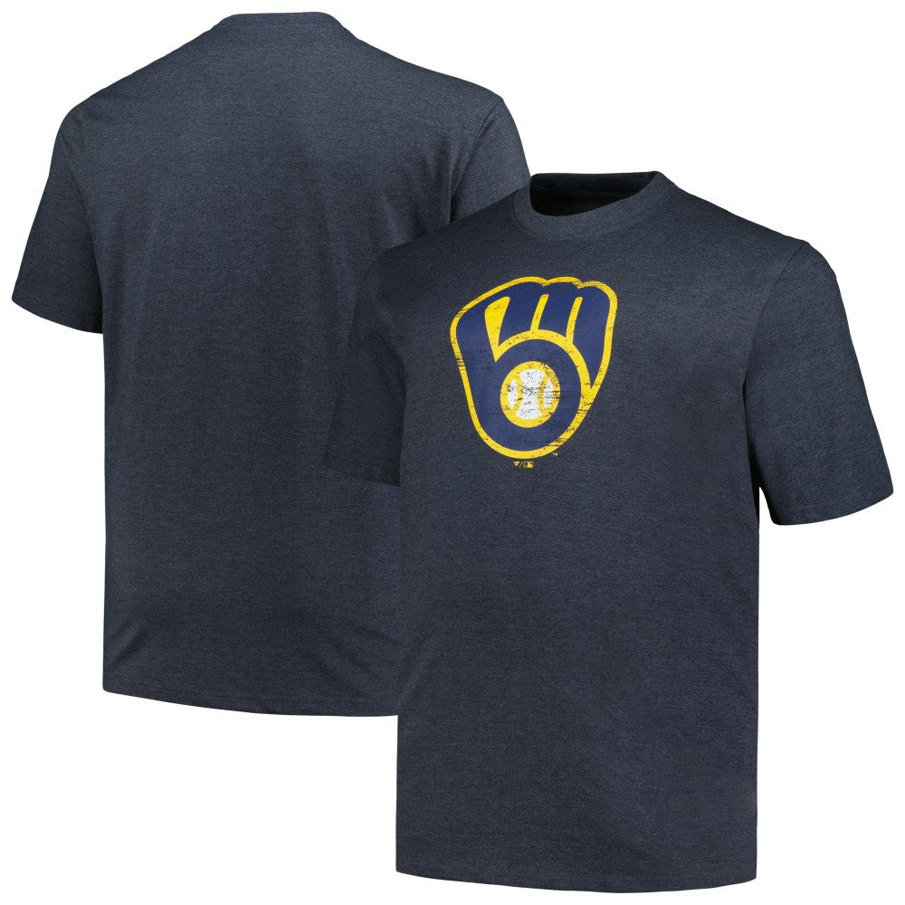 Milwaukee Brewers Profile Big & Tall Weathered Logo T-Shirt | MLB Sale