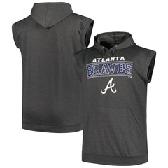 Atlanta Braves Profile Big & Tall Muscle Sleeveless Pullover Hoodie | MLB Outlet