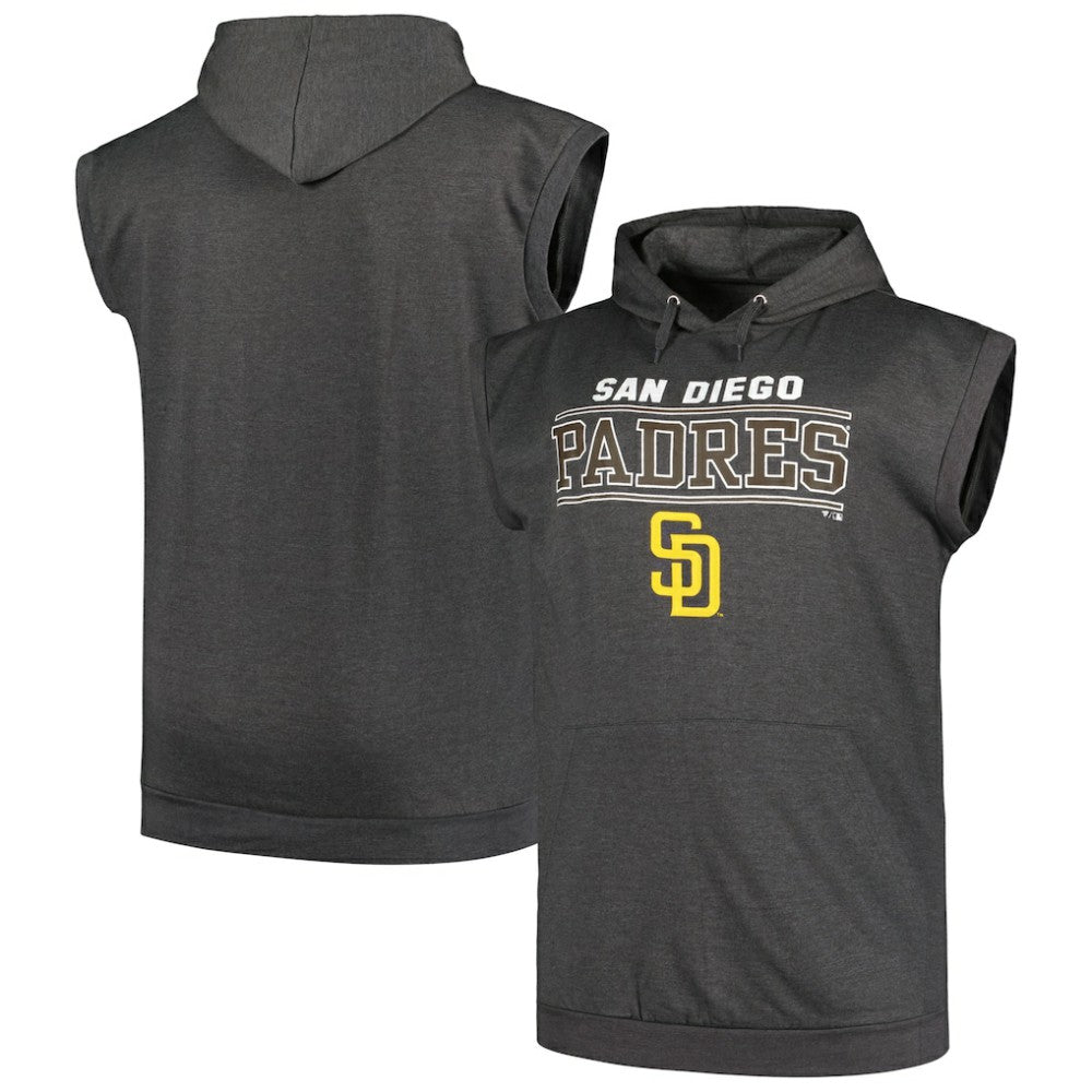 San Diego Padres Profile Big & Tall Muscle Sleeveless Pullover Hoodie | MLB Near me
