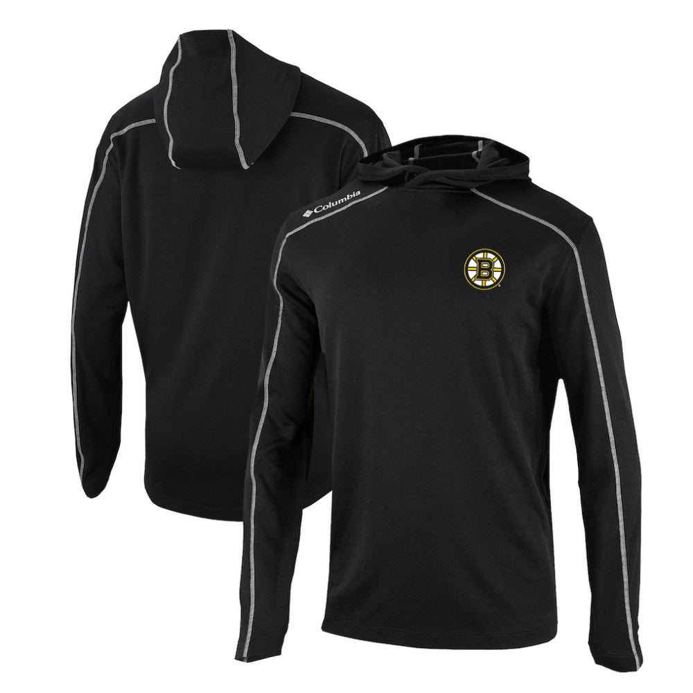 Boston Bruins Columbia Omni-Wick Shotgun Long Sleeve Hoodie T-Shirt On Sale