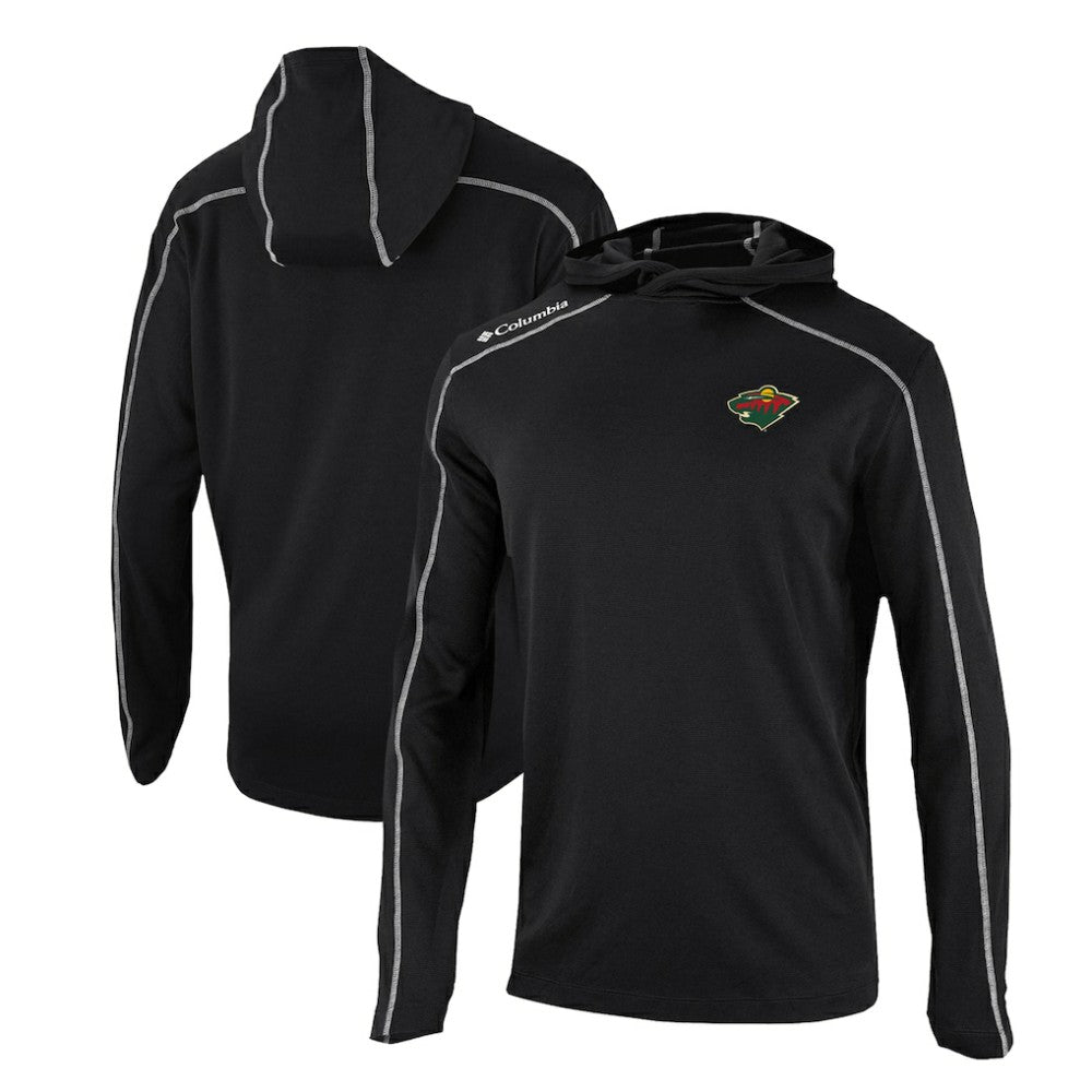Minnesota Wild Columbia Omni-Wick Shotgun Long Sleeve Hoodie T-Shirt On Sale
