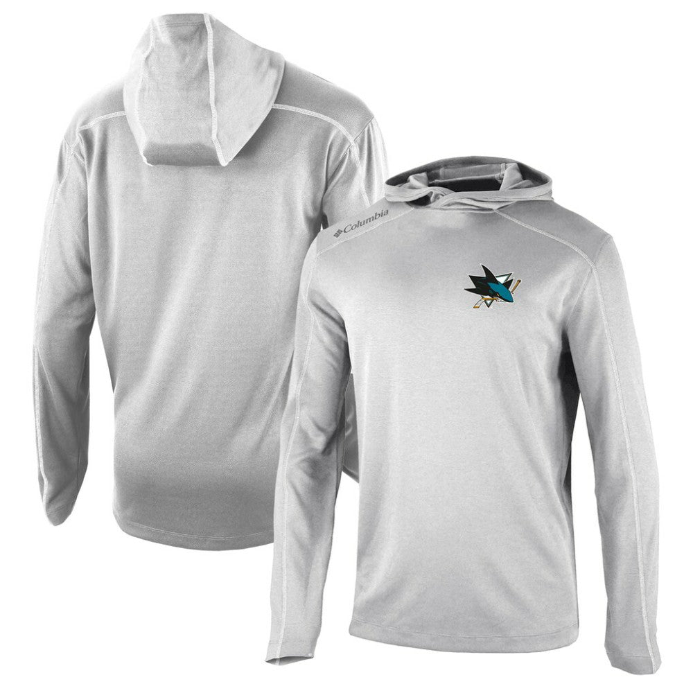 San Jose Sharks Columbia Omni-Wick Shotgun Long Sleeve Hoodie T-Shirt Outlet
