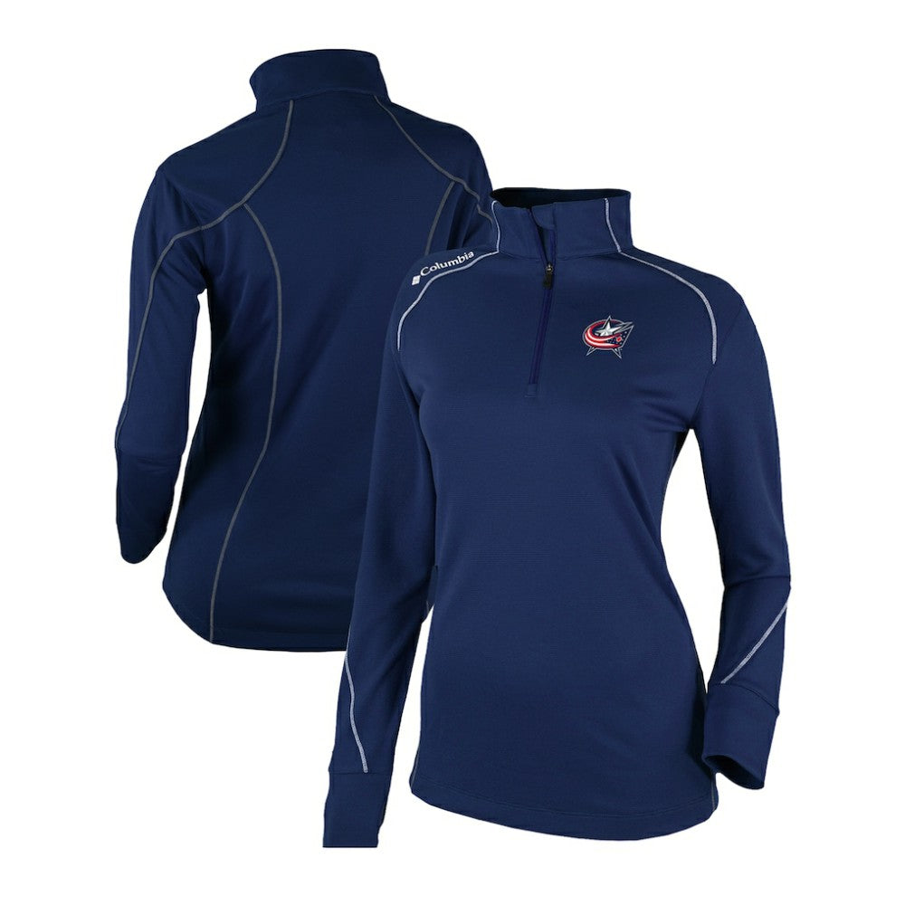 Columbus Blue Jackets Columbia Women's Omni-Wick Shotgun 2.0 Quarter-Zip Pullover Top On Sale