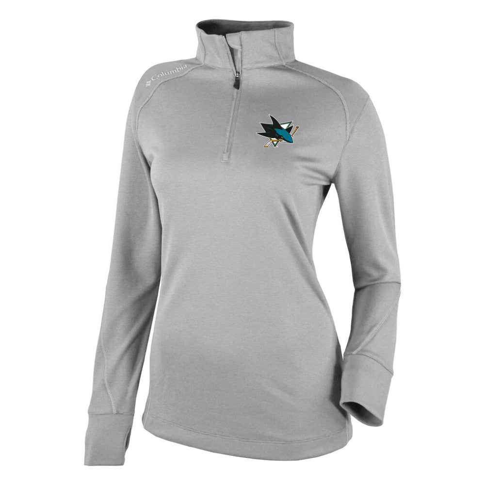 San Jose Sharks Columbia Women's Omni-Wick Shotgun 2.0 Quarter-Zip Pullover Top Discount