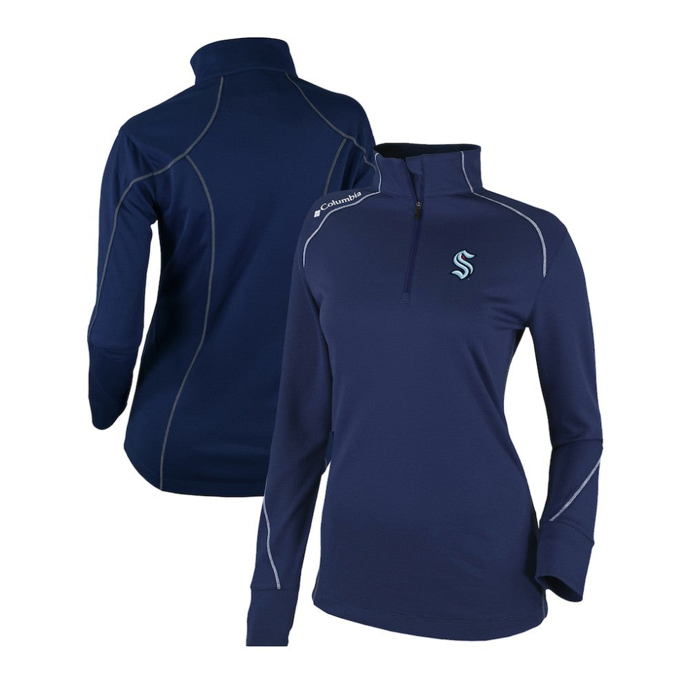 Seattle Kraken Columbia Women's Omni-Wick Shotgun 2.0 Quarter-Zip Pullover Top Sale