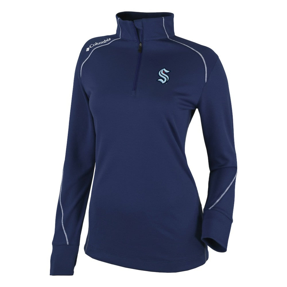 Seattle Kraken Columbia Women's Omni-Wick Shotgun 2.0 Quarter-Zip Pullover Top Sale