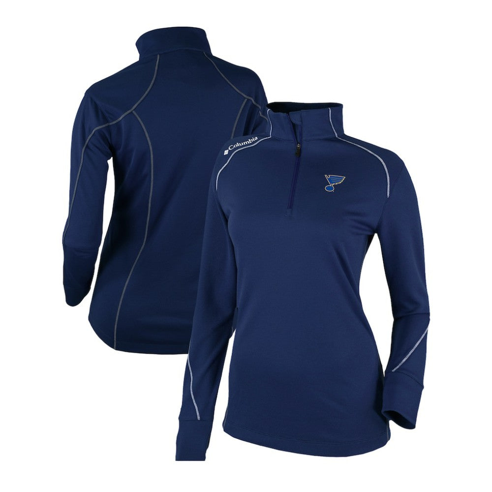 St. Louis Blues Columbia Women's Omni-Wick Shotgun 2.0 Quarter-Zip Pullover Top Online