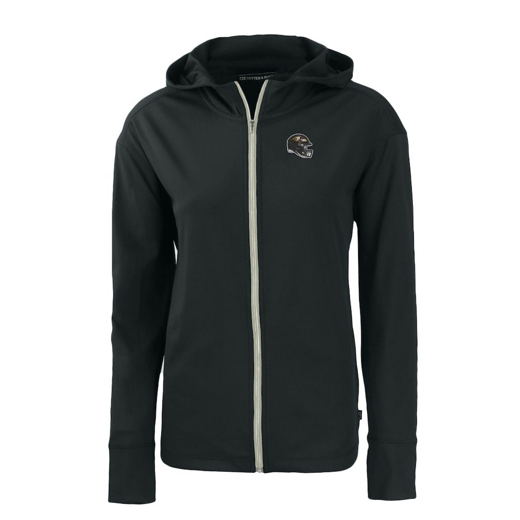 Baltimore Ravens  Cutter & Buck Women's Helmet Daybreak Eco Recycled Full-Zip Hoodie